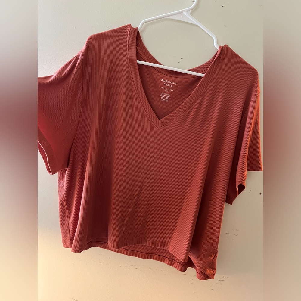 Cropped v neck t-shirt